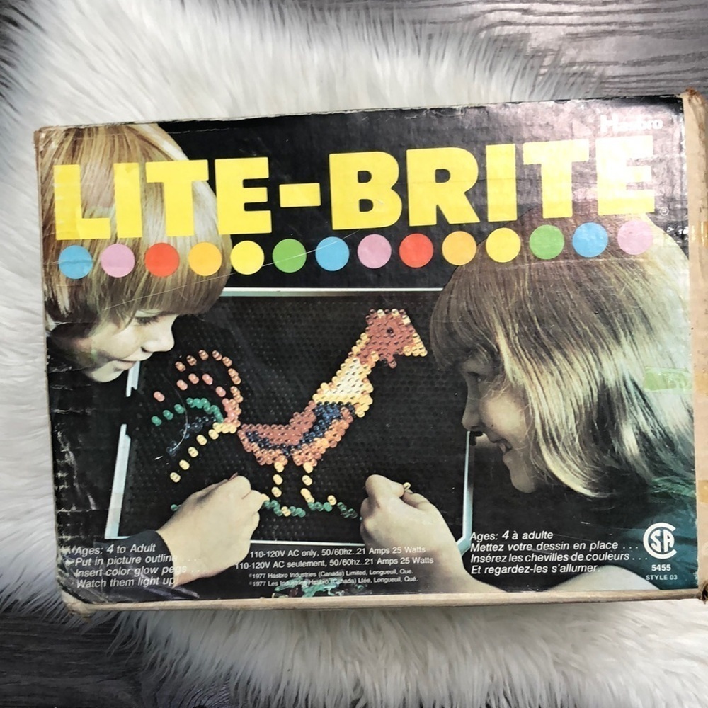 Lite Brite Original Vintage 1977 with pegs and instructions